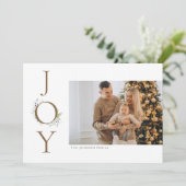 喜びの水彩冬の花2枚の写真 シーズンカード (スタンド正面)