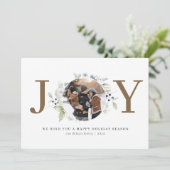 喜びの水彩 wreath 円形写真 シーズンカード (スタンド正面)