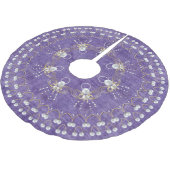 喜びの真珠そして金の金属クリスマスの天使 ブラッシュドポリエステルツリースカート (アングル)