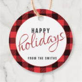 喜びの知らせ |バッファロープレイド |クリスマスプレゼント フェイバータグ (裏面)