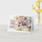 喜びの神/小さい方、折り畳まれたグリーティングカード、5"x7" カード (黄色い花)