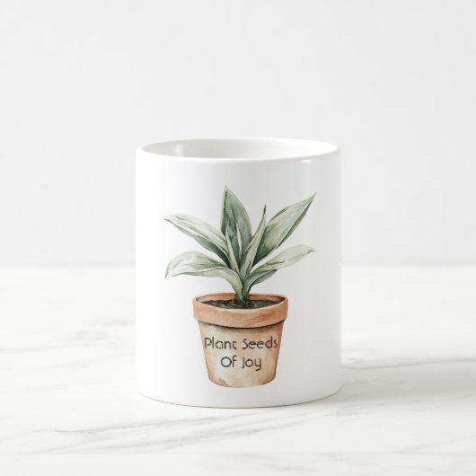 喜びの種を植えよう コーヒーマグカップ (中央)