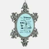 喜びの種を植える スノーフレークピューターオーナメント (左)