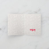 喜びの紅葉ホリデーギフトカードホルダー 招待状 (内部)