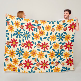 喜びの花咲く 60x80 フリースブランケット