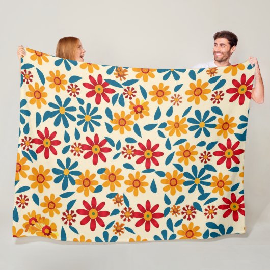 喜びの花咲く 60x80 フリースブランケット (インサイチュ)