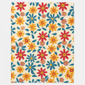 喜びの花咲く 60x80 フリースブランケット (正面)