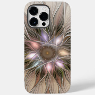 喜びの花 アブストラクト ベージュ ブラウン フローラル フラクタル Case-Mate iPhone 14 PRO MAXケース