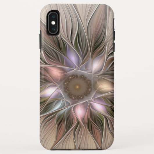 喜びの花 アブストラクト ベージュ ブラウン 花 フラクタル Case-Mate iPhoneケース (裏面)