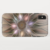 喜びの花 アブストラクト ベージュ ブラウン 花 フラクタル Case-Mate iPhoneケース (裏面(横))