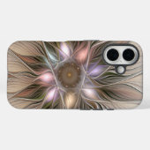 喜びの花 アブストラクト ベージュ ブラウン 花 フラクタル Case-Mate iPhoneケース (裏面 (横))