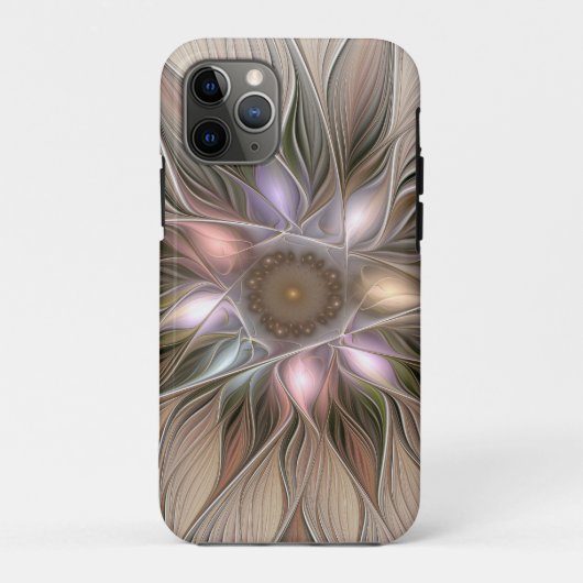 喜びの花 アブストラクト ベージュ ブラウン 花 フラクタル Case-Mate iPhoneケース (裏面)