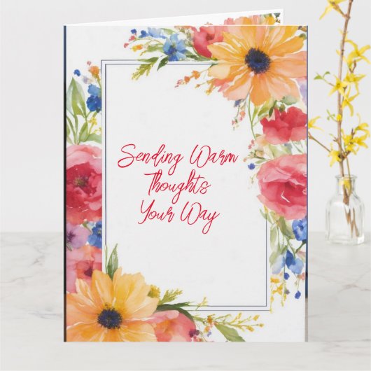 喜びの花 カード (黄色い花)