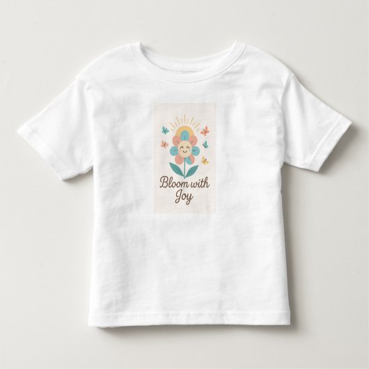 「喜びの花 – 明るく明るいフローラアート」 トドラーTシャツ (正面)