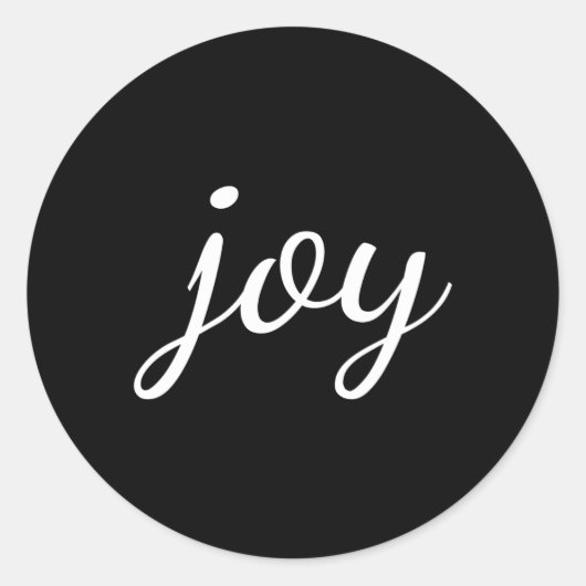 喜びの言葉をJoy前向き Messge高揚感とIns ラウンドシール (正面)