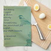 喜びの誕生の詩 キッチンタオル (四つ折り)