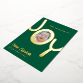 喜びの贈り物 本物のゴールドホイル写真 誕生 箔シーズンカード (回転した状態)