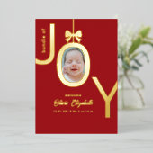 喜びの贈り物 本物の金箔 フォト 出生 箔シーズンカード (立ち正面)