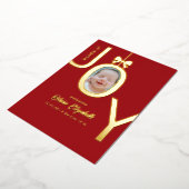 喜びの贈り物 本物の金箔 フォト 出生 箔シーズンカード (回転した状態)