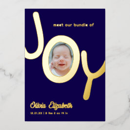 喜びの贈り物 本物の金箔 新生児写真 誕生 箔シーズンカード