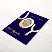 喜びの贈り物 本物の金箔 新生児写真 誕生 箔シーズンカード (回転した状態)