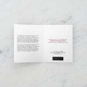 喜びの赤くシンプルなクリスマスの休日ビジネスロゴ シーズンカード (内部)