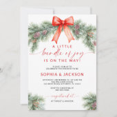 喜びの赤ちゃんシャワーの小さなバンドル招待状 招待状 (正面)