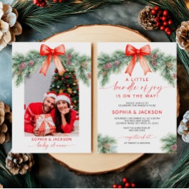 喜びの赤ちゃんシャワーの小さなバンドル招待状 招待状