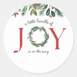 喜びの赤ちゃんシャワーの小さな束 ラウンドシール