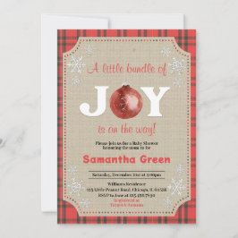 喜びの赤ちゃんシャワーの小さな束 招待状