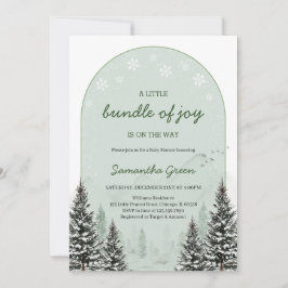 喜びの赤ちゃんシャワーの小さな束 招待状