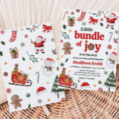 喜びの赤ちゃんシャワーの小さな束 招待状