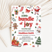 喜びの赤ちゃんシャワーの小さな束 招待状