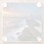 喜びの赤 ガラスコースター (裏面)