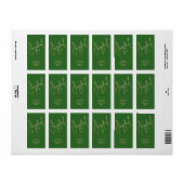 喜びの金ゴールドホイルフェイクグリーンクリスマスアドレス ラベル (フルシート)