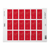 喜びの金ゴールドホイルフェイクレッドクリスマスアドレス ラベル (フルシート)