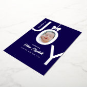 喜びの銀箔写真 出生お知らせカードセット 箔シーズンカード (回転した状態)