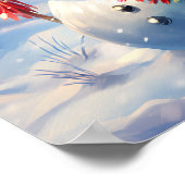 喜びの雪だるまウォールデコールポスター ポスター (角)