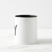喜びの雪の結晶 ピンク ブルー 3D マグカップ (中央)