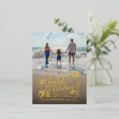 喜びの願いホイルホリデーポストカード 箔シーズンポストカード (立ち正面)