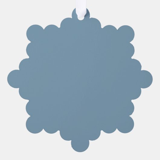 喜びの願い美しい青いクリスマスカスタム オーナメントカード (裏面)