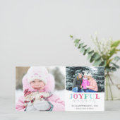 喜びの願い |パステルよくはしゃぐ2枚の写真 シーズンカード (スタンド正面)