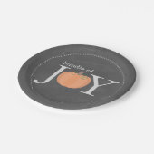 喜びの黒板のカボチャ秋のベビーシャワーの束 ペーパープレート (アングル)