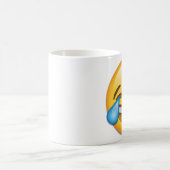 喜びのemojiの権利の破損が付いている顔 コーヒーマグカップ (中央)