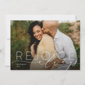 喜びはいつも宗教的なクリスマスの写真カード シーズンカード (正面)