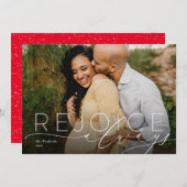 喜びはいつも宗教的なクリスマスの写真カード シーズンカード (正面/裏面)