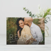 喜びはいつも宗教的なクリスマスの写真カード シーズンカード (スタンド正面)