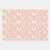 喜びはっきりしたの手紙白黒&ピンク文字盤 ラッピングペーパーシート (正面)