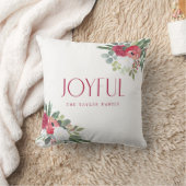 喜びはっきりしたの水の色花模様クリスマス クッション (ブランケット)