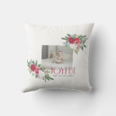 喜びはっきりしたの水の色花模様クリスマス クッション (裏面)